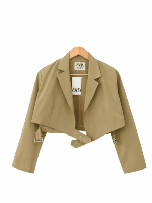 کراپ ترنچ کت زارا