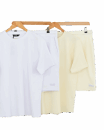 ست تیشرت و شلوارک بیسکوئیتی مردانه - Image 2