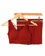 ست نیم تنه و شورتک ورزشی پشت بندی