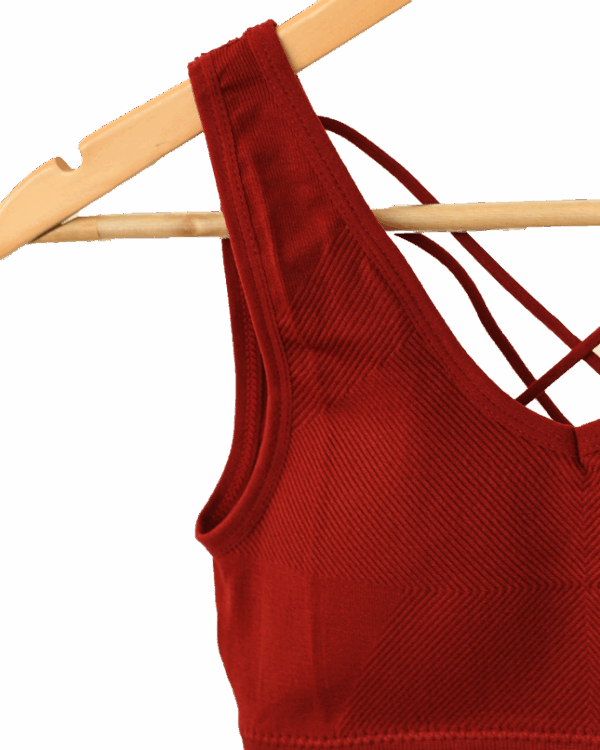 ست نیم تنه و شورتک ورزشی پشت بندی - Image 4