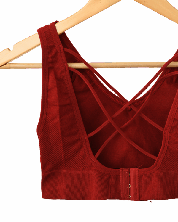 ست نیم تنه و شورتک ورزشی پشت بندی - Image 5