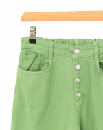 شلوار کتان مام فیت سبز - Image 8