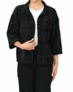 شومیز مخمل آستین سه ربع - Image 4