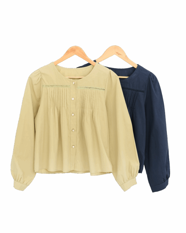 شومیز-وارداتی-یقه-گرد--(6) شومیز جلو دکمه - Image 4