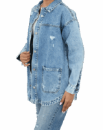 کت جین زاپدار دو جیب - Image 2