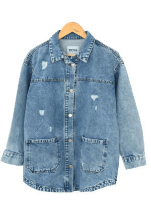 کت جین زاپدار دو جیب