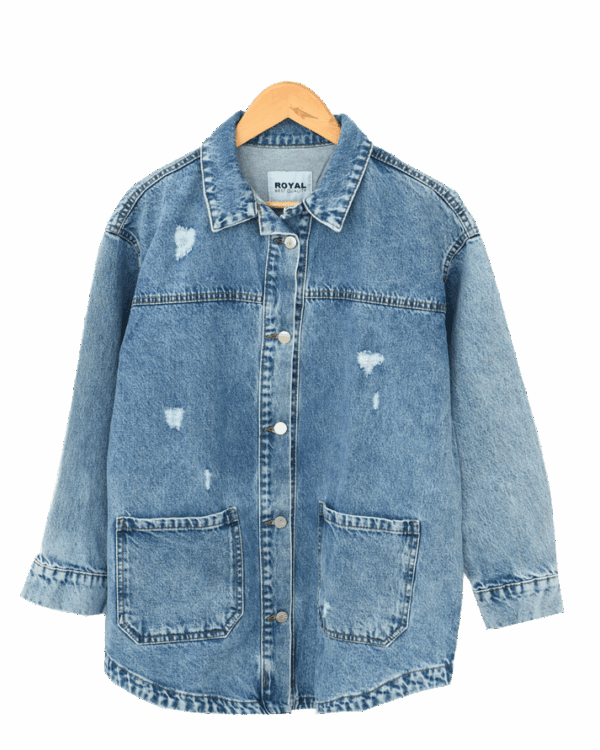 کت جین زاپدار دو جیب - Image 1