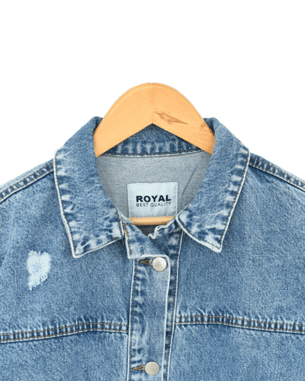 کت جین زاپدار دو جیب - Image 4