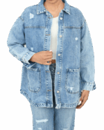 کت جین زاپدار دو جیب - Image 6