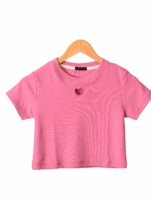 تیشرت کراپ قلب