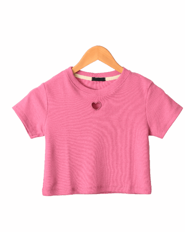 تیشرت کراپ قلب - Image 1