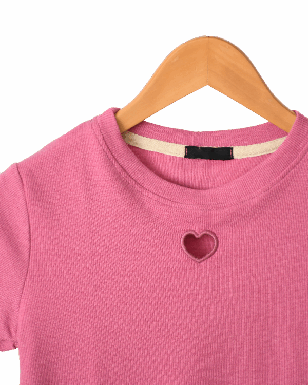 تیشرت کراپ قلب - Image 3