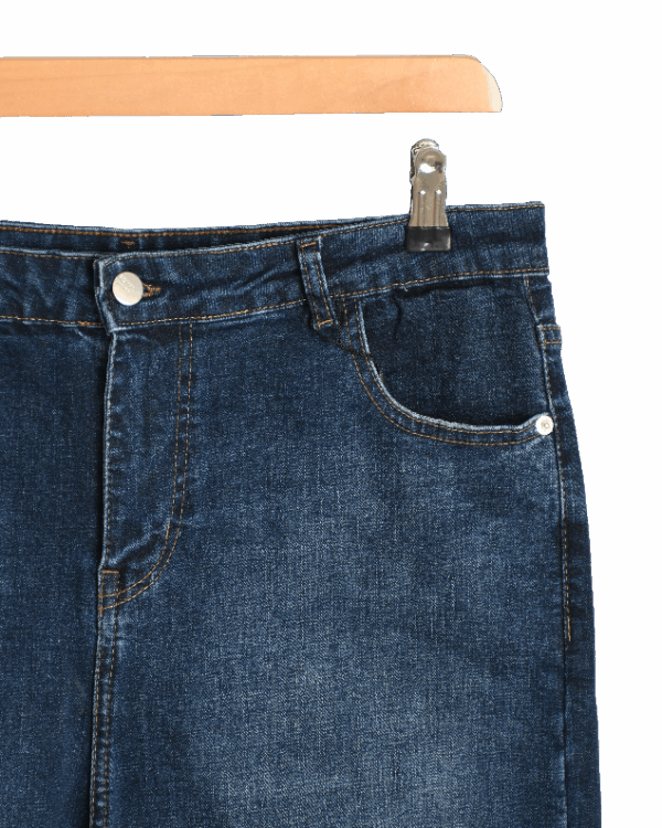 شلوار جین جذب سایز بزرگ سرمه ای - Image 2