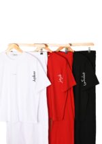 ست تیشرت و شلوار راحتی رنگی - Image 3