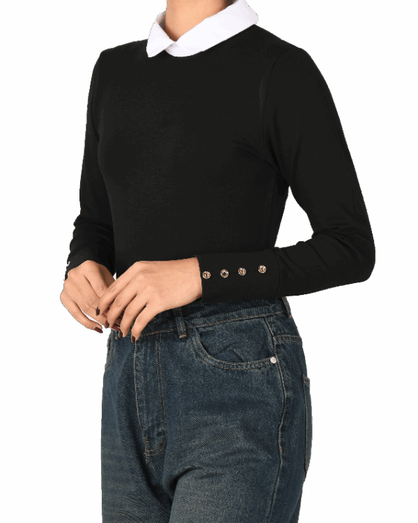 بادی یقه دار سرآستین دکمه - Image 6