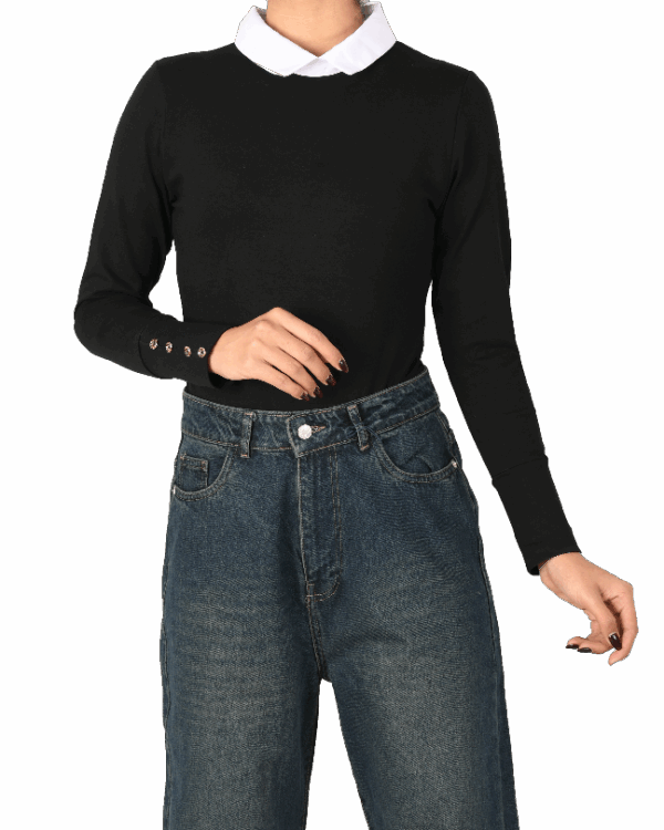 بادی یقه دار سرآستین دکمه - Image 7