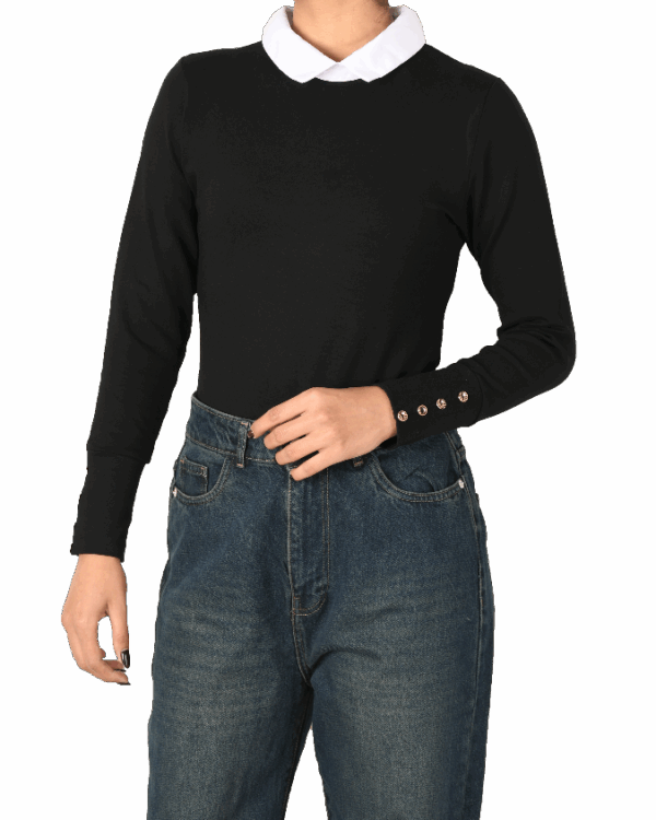 بادی یقه دار سرآستین دکمه - Image 8