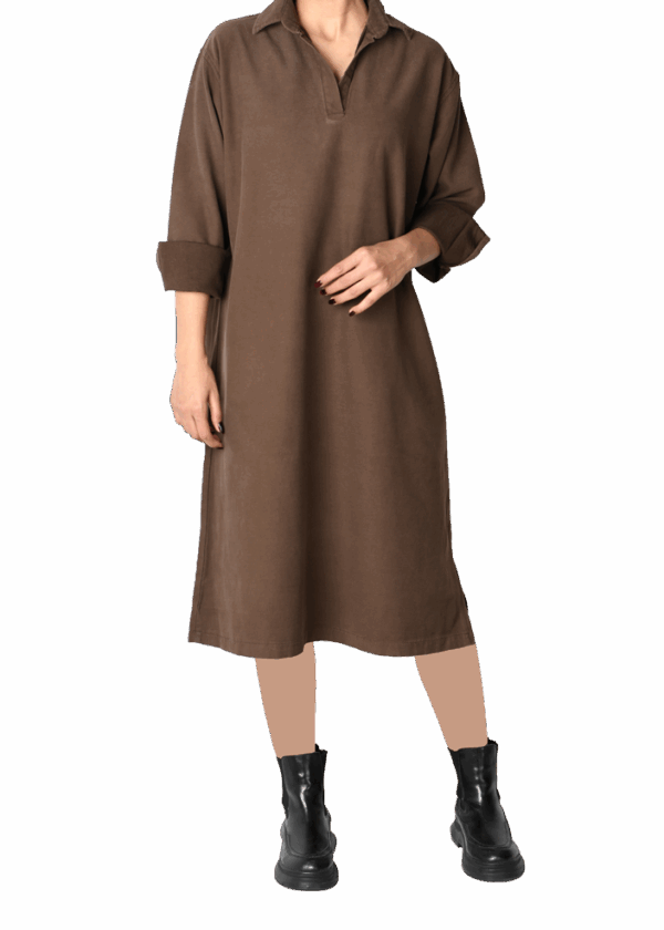 پیراهن کتان آستین بلند - Image 4