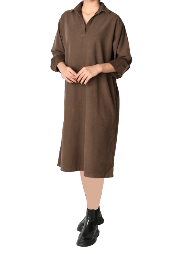 پیراهن کتان آستین بلند - Image 5