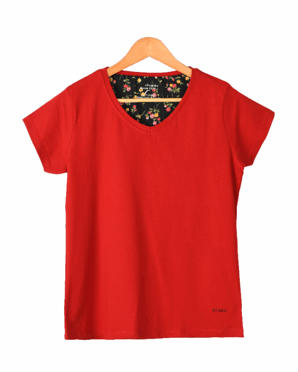 تیشرت-ارتی--(3) تیشرت یقه هفت رنگی - Image 1