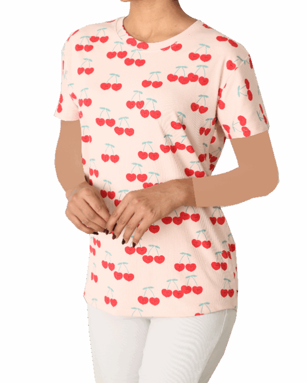 تیشرت کبریتی طرح دار اچ اند ام - Image 1