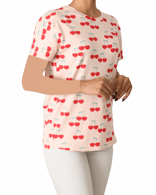 تیشرت کبریتی طرح دار اچ اند ام - Image 10