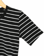 کراپ آستین کوتاه راه راه یقه گرد - Image 4