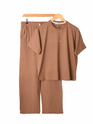 ست تیشرت و شلوار راحتی رنگی