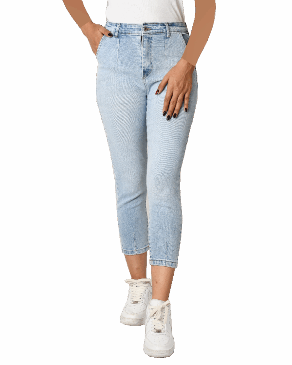 شلوار جین مام فیت سایز بزرگ - Image 4