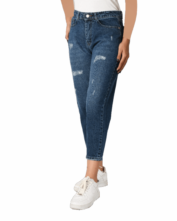 شلوار جین مام استایل زاپدار - Image 2