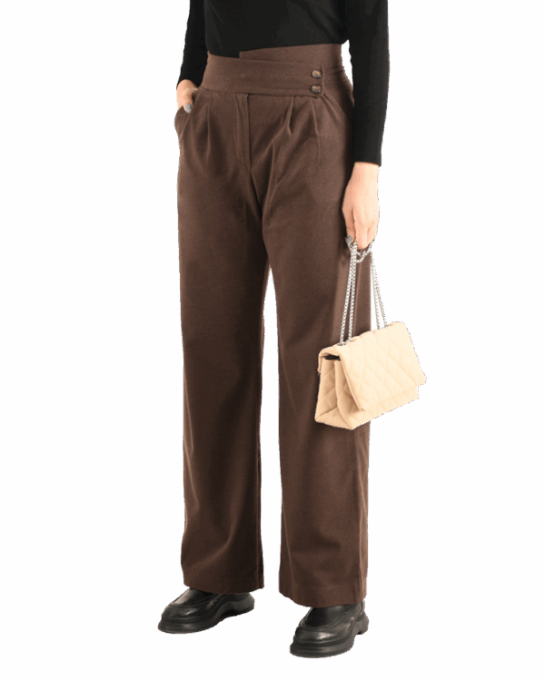 شلوار فوتر جلو دکمه پشت کش - Image 7