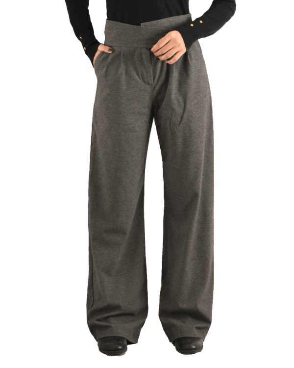 شلوار فوتر جلو دکمه پشت کش - Image 8