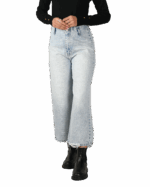 شلوار جین واید لگ زارا آبی روشن - Image 4