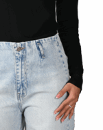 شلوار جین واید لگ زارا آبی روشن - Image 7