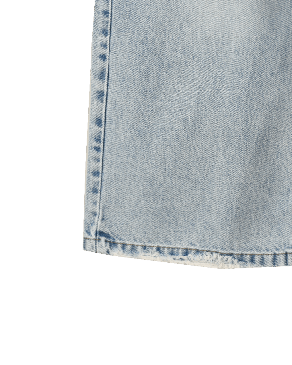 شلوار جین واید لگ زارا آبی روشن - Image 6