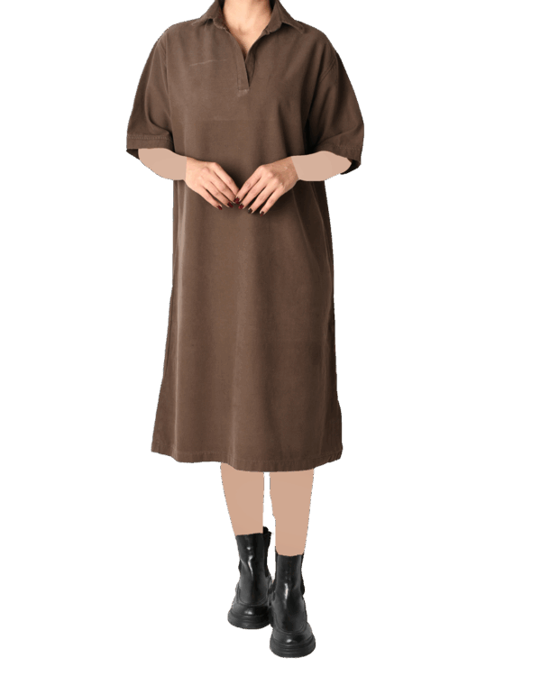 پیراهن کتان آستین سه ربع - Image 2