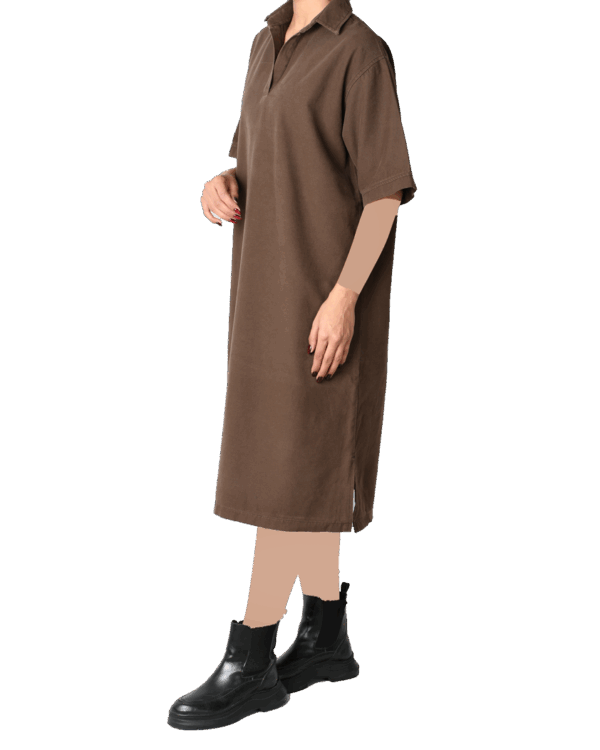 پیراهن کتان آستین سه ربع - Image 4