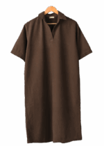 پیراهن کتان آستین سه ربع