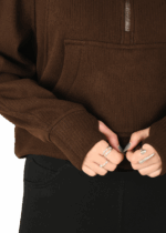 هودی نیم زیپ کراپ - Image 3