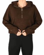 هودی نیم زیپ کراپ - Image 5