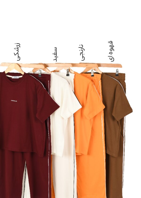 ست تیشرت و شلوار بغل خط جوی - Image 2