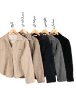 شومیز مخمل کبریتی دو جیب - Image 2