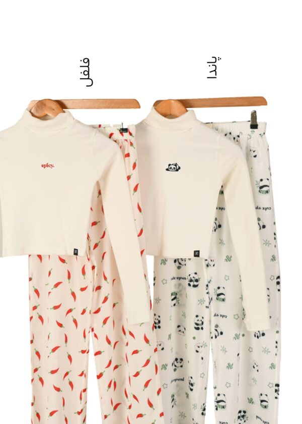 ست بلوز کراپ و شلوار عروسکی - Image 2