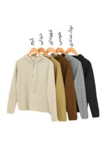 بافت نیم زیپ کلاه دار - Image 2