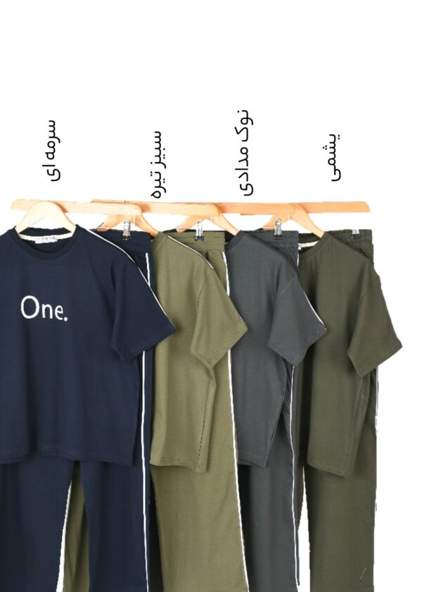 ست تیشرت و شلوار بغل خط وان - Image 3