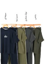 ست تیشرت و شلوار الو بغل خط - Image 3