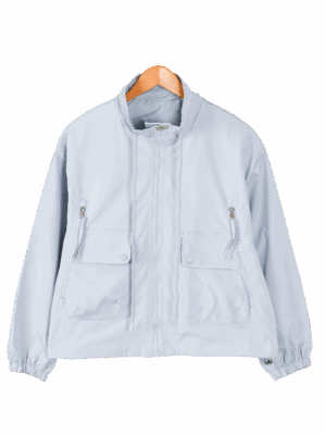 بارونی یقه ایستاده بغل زیپ