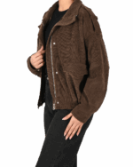 بامبر جکت مخمل کبریتی جیب پاکتی - Image 8