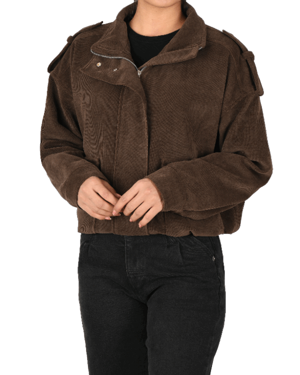 بامبر جکت مخمل کبریتی جیب پاکتی - Image 11