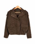 بامبر جکت مخمل کبریتی جیب پاکتی